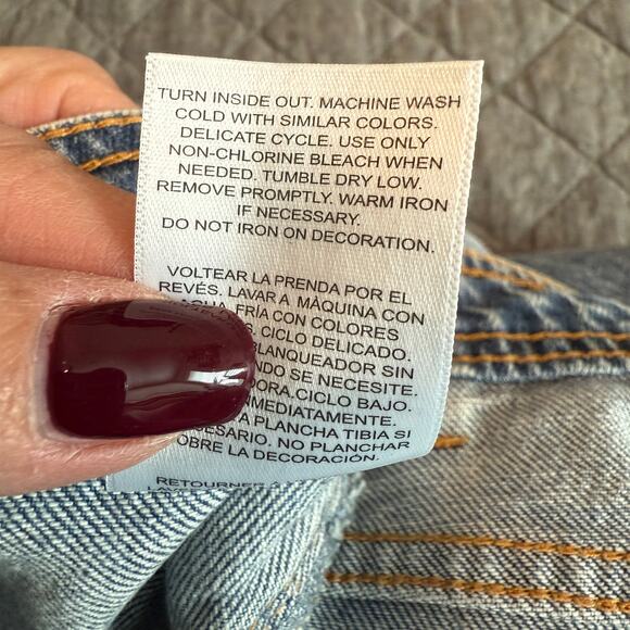 Women's Habitual Denim Blue Jean Pieced Midi A-Line Skirt Size 4 Size 27 - Picture 6 of 9